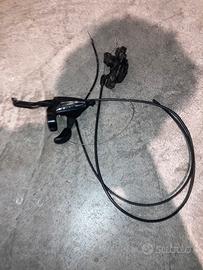 Comandi Shimano 3x7 con leve freno e freno a disco