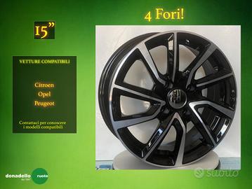 Cerchi in Lega 15" Citroen Opel Peugeot
