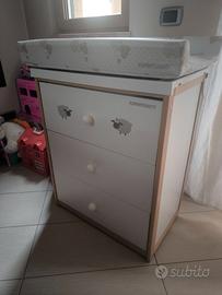 Fasciatoio Foppapedretti con cassettiera e vaschet
