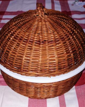 #T MULINO BIANCO Paniere porta pane ceramica cesto