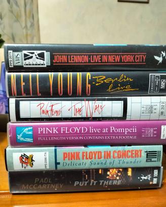 6 videocassette originali musicali