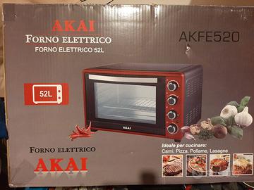 AKAI Forno Elettrico Ventilato Potenza 2000W rosso