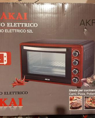 AKAI Forno Elettrico Ventilato Potenza 2000W rosso