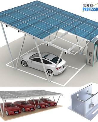 Gazebo carport auto fotovoltaico pensilina casa