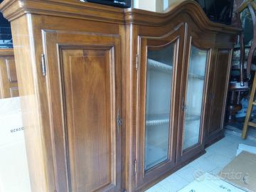 Credenza vetrina in vero legno 