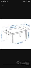 tavolo allungabile 130/190x80 Ikea  laneberg