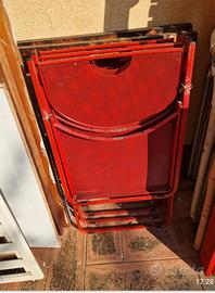 4 sedie Fly Line + 1 tavolo pieghevole