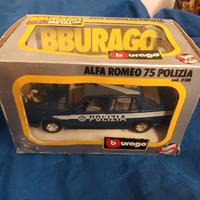 modello burago alfa 75 polizia