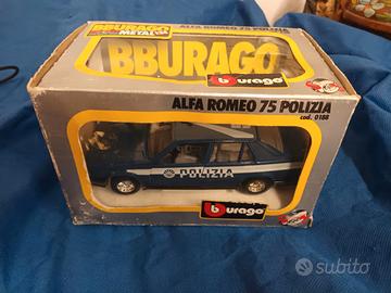 modello burago alfa 75 polizia