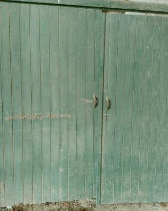 PORTONE IN LEGNO X GARAGE VERNICIATO A 2 BATTENTI