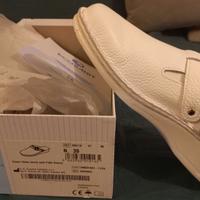 Ciabatta Ecosanit in pelle – numero 39, bianca