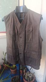Gilet pelle, cuoio, Tex mex, vera pelle