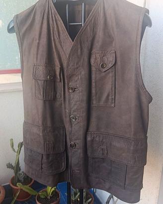 Gilet pelle, cuoio, Tex mex, vera pelle