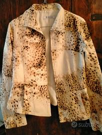 MARELLA giubbotto estivo foderato 44/46 animalier