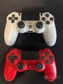 2 controller DualShock 4 per PS4 (bianco e rosso)