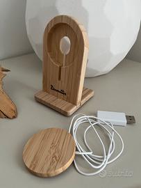 Magsafe charger iPhone bamboo + supporto stand