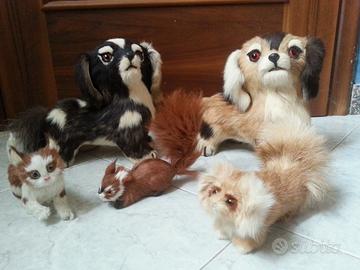 Animali giocattolo vintage realistici vero pelo