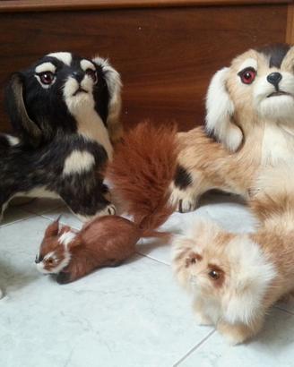 Animali giocattolo vintage realistici vero pelo