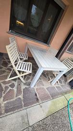 tavolo da giardino allungabile e 4  sedie 