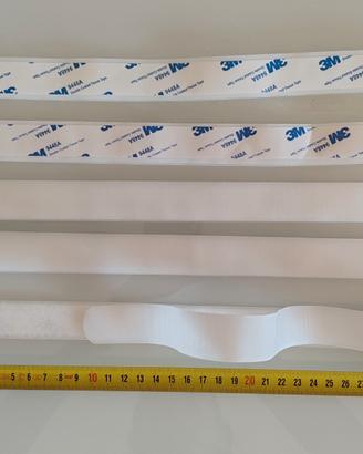strisce velcro adesivo 3M bianco 