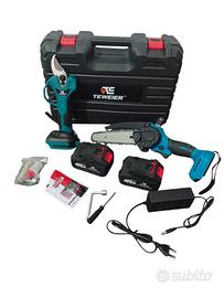 Motosega a batteria+Forbici potatura a batteria 