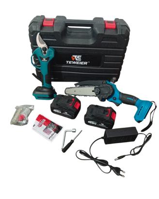 Motosega a batteria+Forbici potatura a batteria 