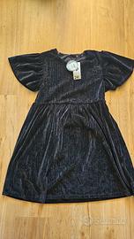 Abito/vestito bambina nero dorato/argentato 11 12 