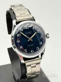 pilsen watch vintage new nos swiss made 33mm blue
