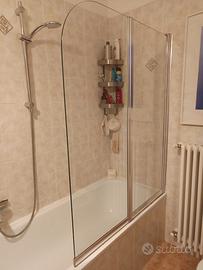 Parete paraschizzi vasca in vetro