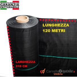 Telo per pacciamatura 210cm x 120m 100gr/mq