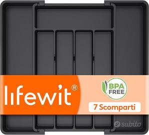 Portaposate Cassetto Organizer Cucina Espansibile