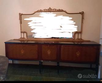 credenza tavolo e sedie modernariato
