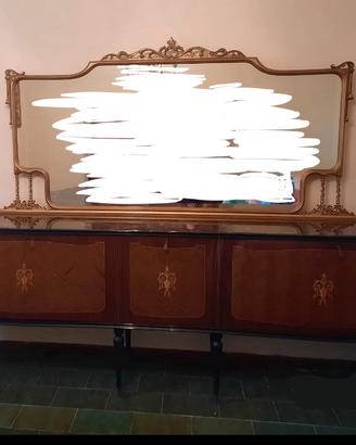 credenza tavolo e sedie modernariato