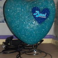 1 Lampada design Cuore blu Baci Perugina lamp luce
