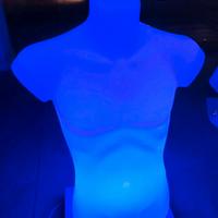 Lampada Busto pvc con luce rgb arredamento 