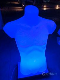 Lampada Busto pvc con luce rgb arredamento 