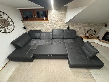 Divano eco - pelle 7 posti - divano letto