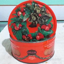 Scatola latta GILLE biscotti svezia rotonda 1994