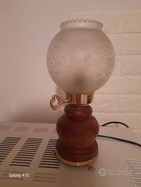 bajour, con vetro satinato decorato, anni 80/90