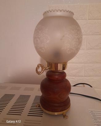 bajour, con vetro satinato decorato, anni 80/90