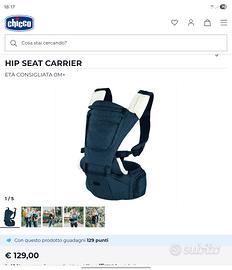 Marsupio per neonati  Hit  Seat Carrier Chicco