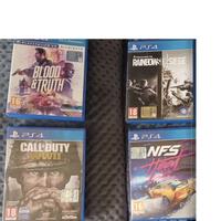 Lotto 4 giochi PS4 COD NFS RXS B&T