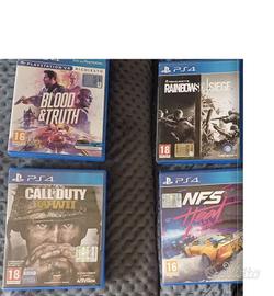 Lotto 4 giochi PS4 COD NFS RXS B&T