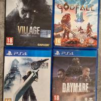 Giochi ps4/ps5: re 8 village, godfall, daymare 98