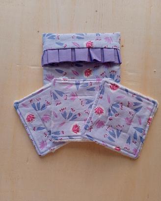 Pads struccanti lavabili in cotone e spugna bamboo