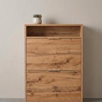 Scarpiera salvaspazio effetto legno