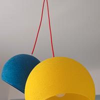 Doppio lampadario a due sfere 