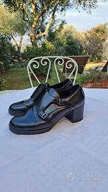 Scarpe lucide pelle con fibie n 37