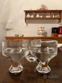3 bicchieri vintage Kristall Krisla x Sestini