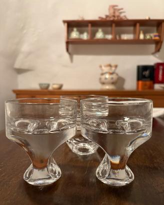 3 bicchieri vintage Kristall Krisla x Sestini